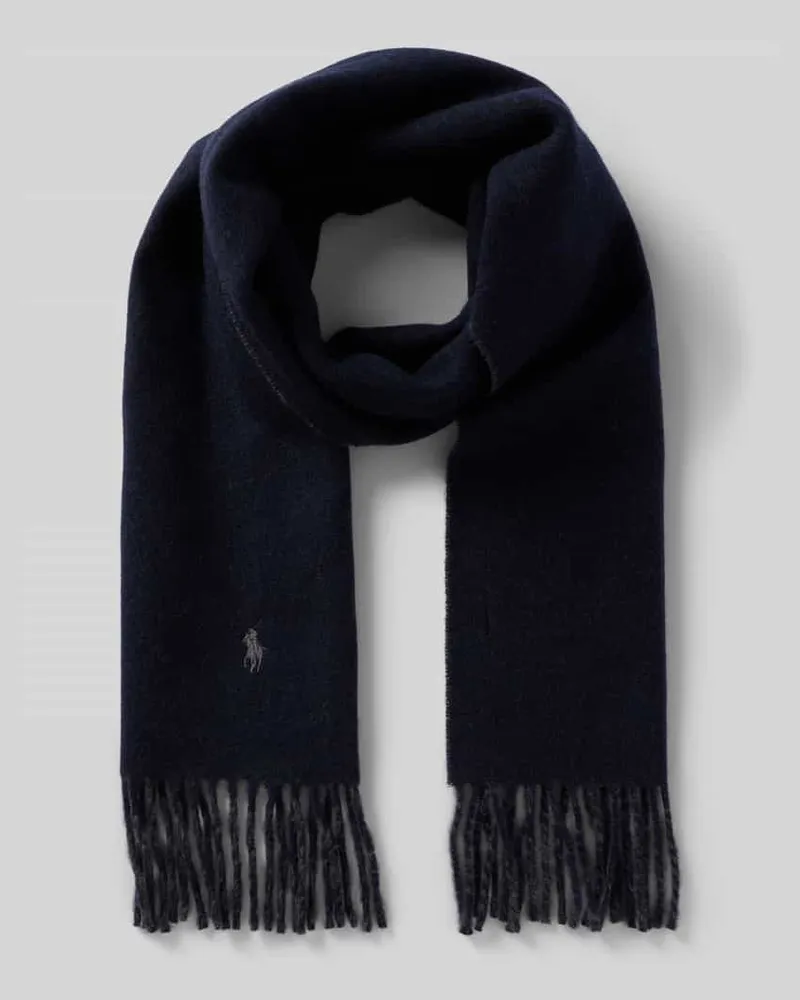 Ralph Lauren Schal mit Label-Stitching Marine