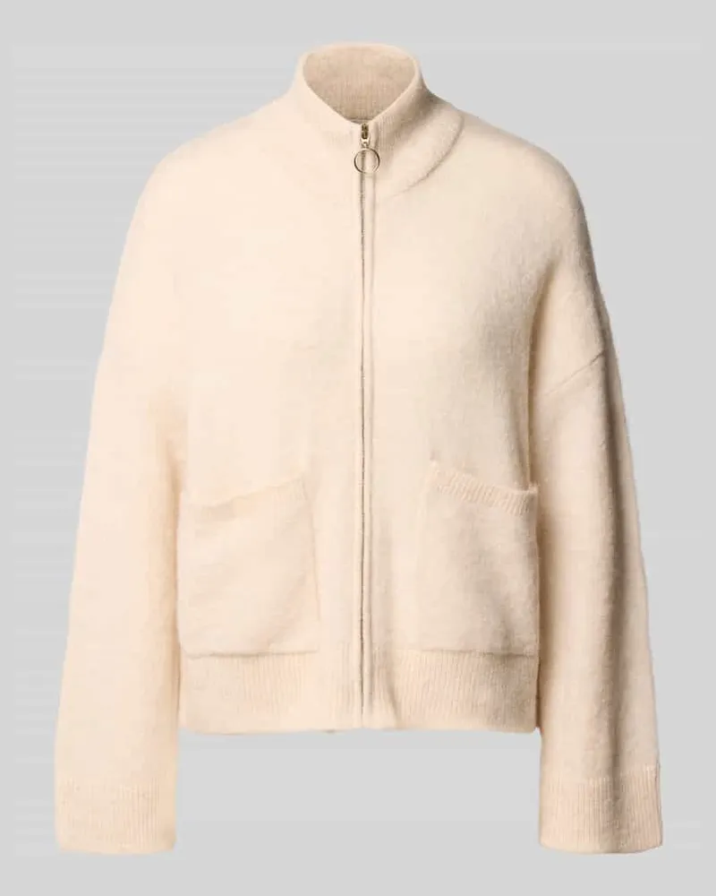 Selected Regular Fit Strickjacke aus Woll-Mix Modell 'SIA Sand