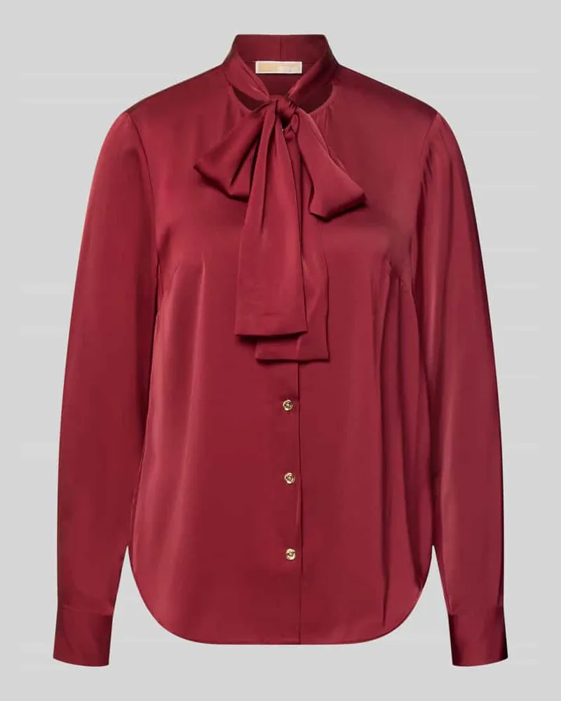 Michael Kors Schluppenbluse aus Satin Dunkelrot