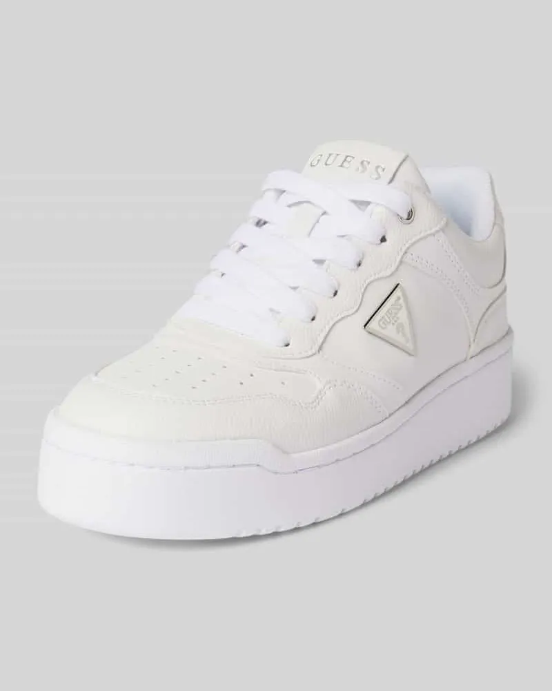 Guess Sneaker mit Label-Applikation Modell 'MIRAM Weiss