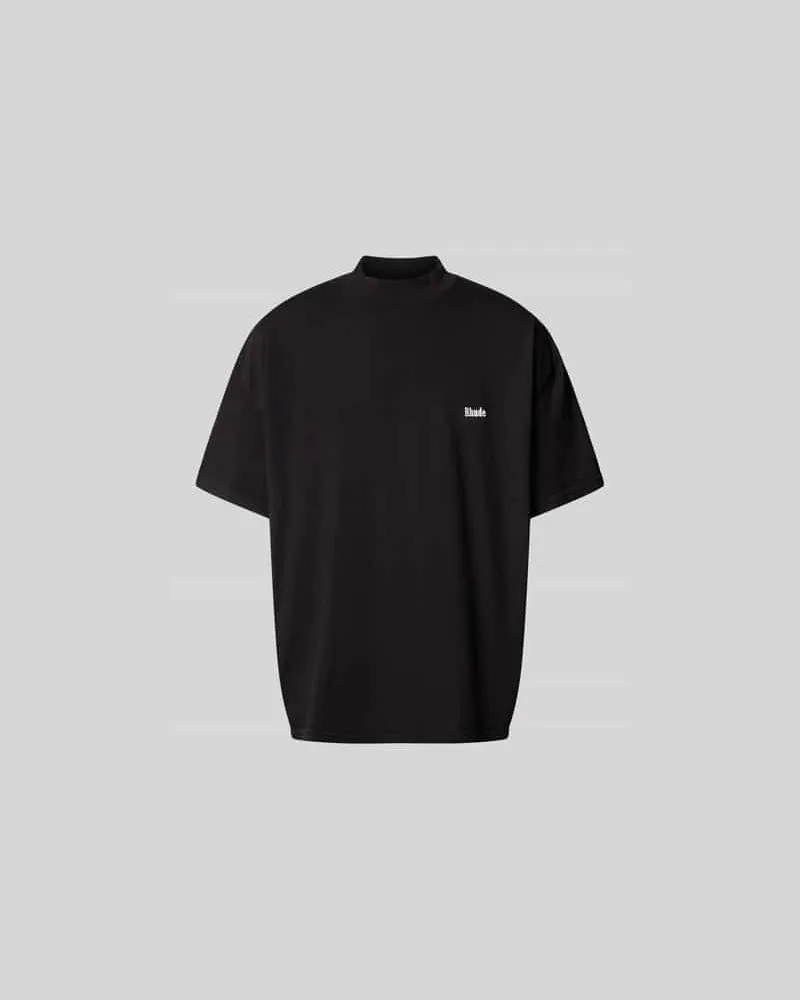 RHUDE Oversized T-Shirt mit Label-Print Black