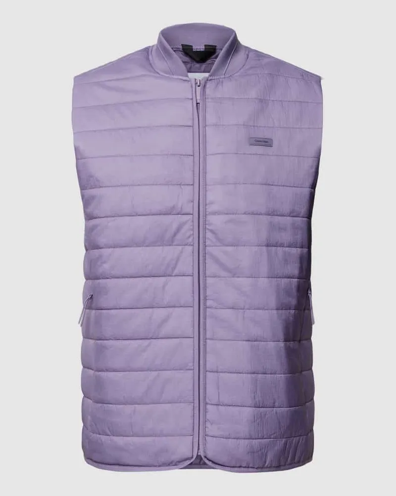 Calvin Klein Steppweste mit Reißverschlusstaschen Flieder