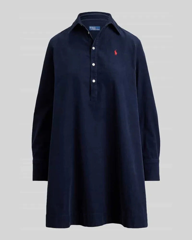 Ralph Lauren A-Linien Freizeitkleid aus reiner Baumwolle Marine