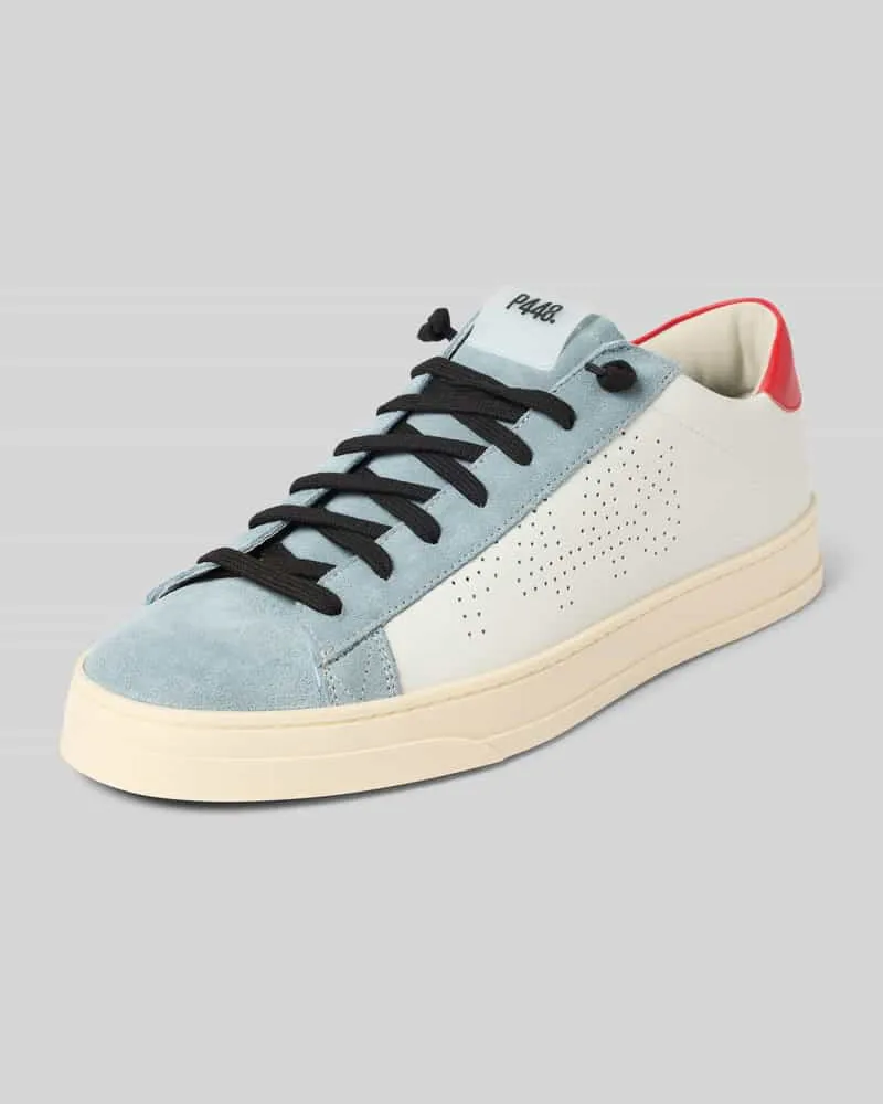 P448 Sneaker mit Label-Badge Modell 'JACK Hellblau