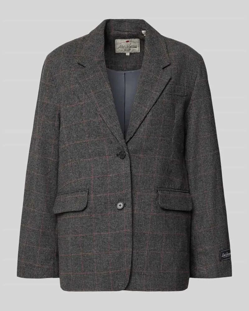 Levi's Relaxed Fit Kurzblazer aus Wolle Anthrazit