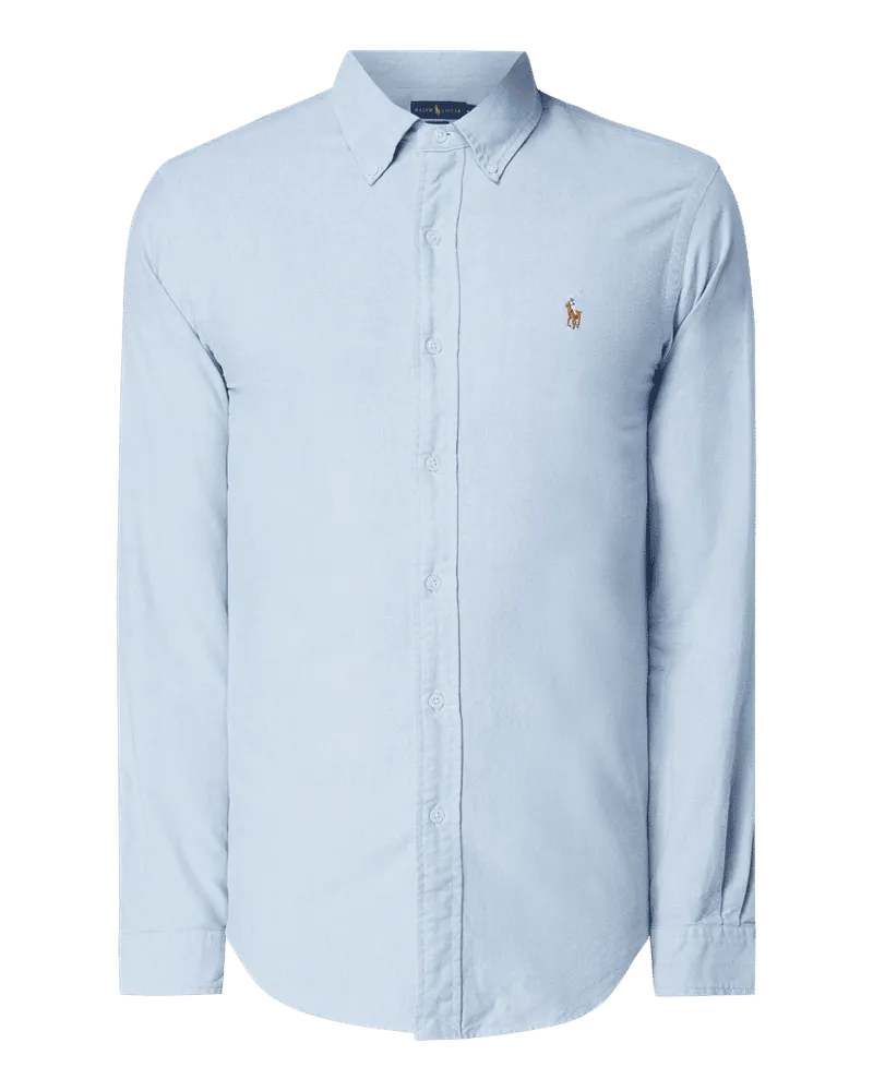 Ralph Lauren Slim Fit Freizeithemd aus Oxford Bleu