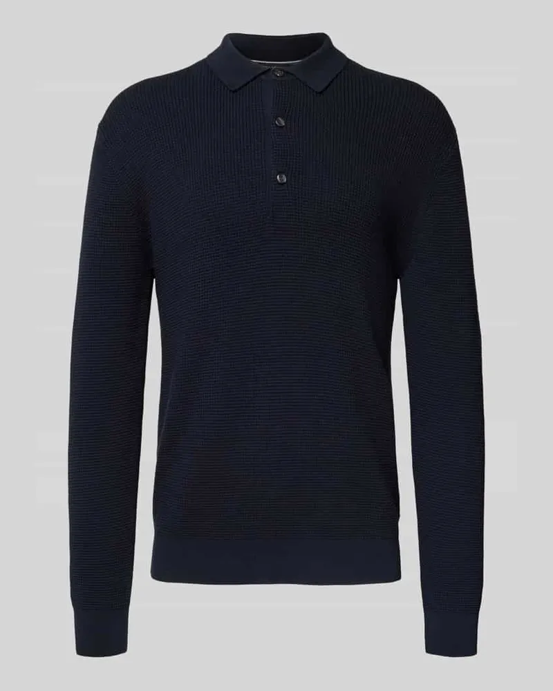 Olymp Strickpullover mit Kentkragen Marine