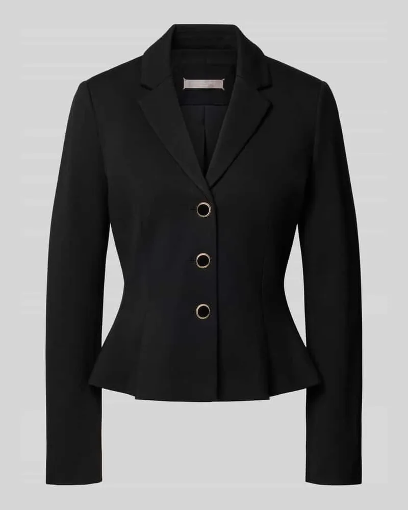 Christian Berg Slim Fit Blazer aus Viskose-Mix mit Reverskragen Black