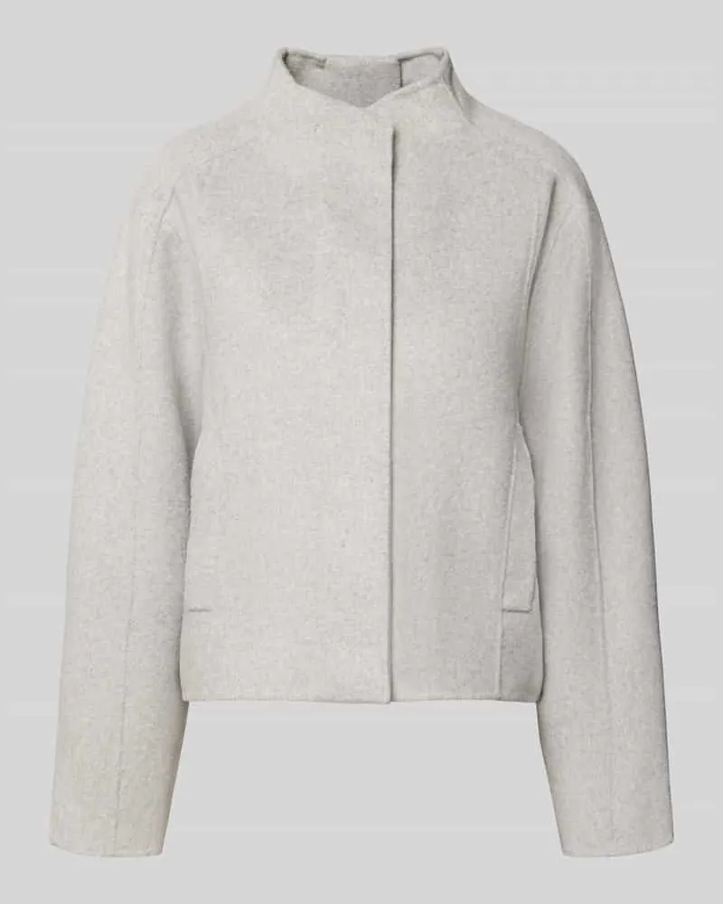 OPUS Loose Fit Blouson aus Woll-Mix Modell 'Hatura Mittelgrau