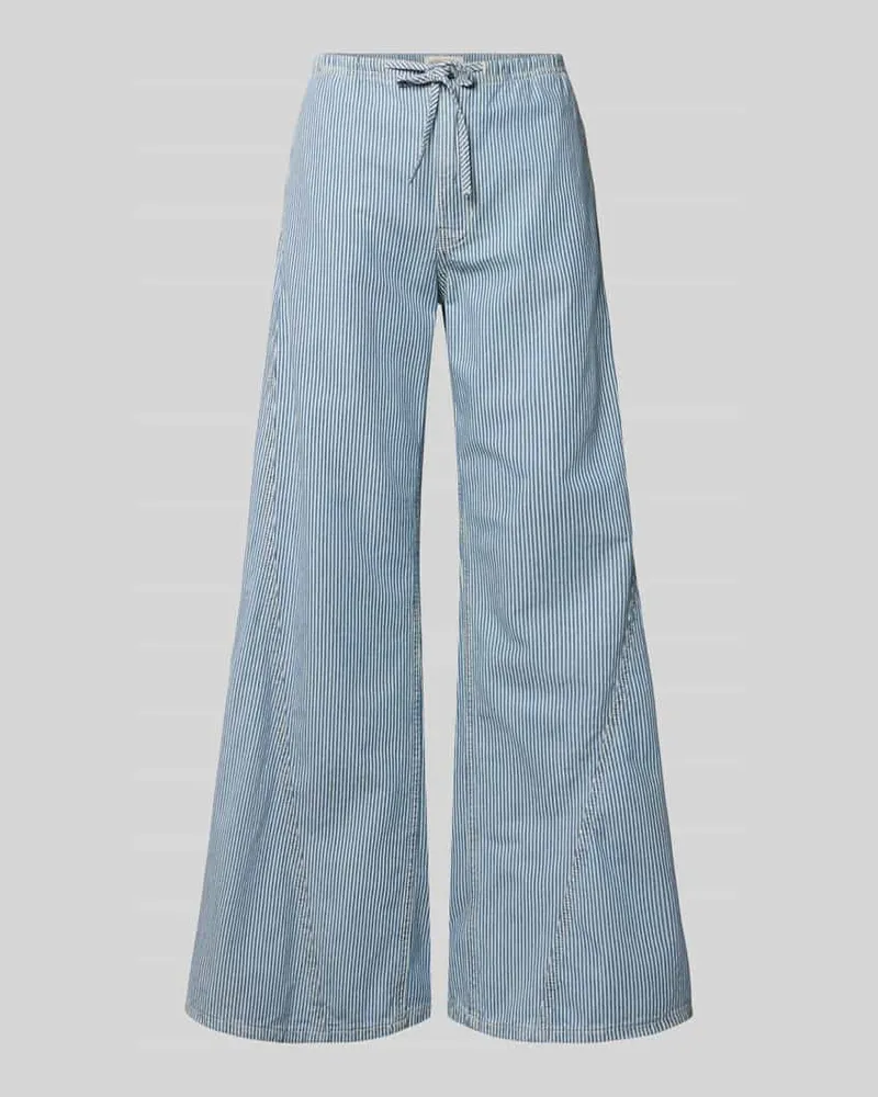 Guess Jogger Pants mit Bindegürtel und Eingrifftaschen Blau