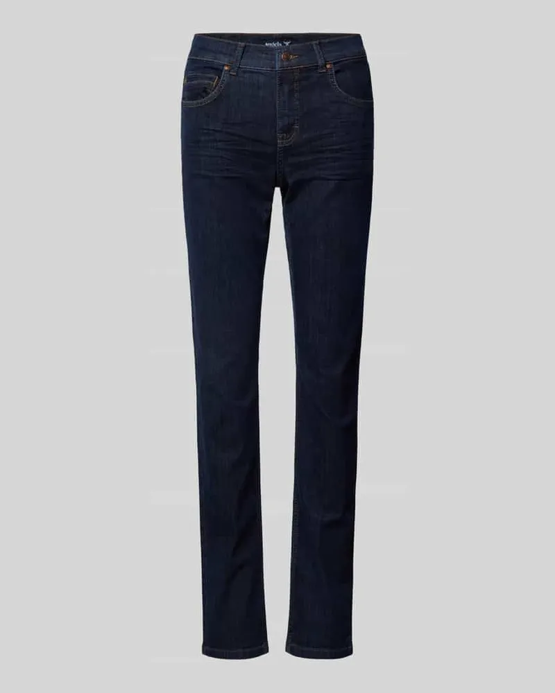 ANGELS  Straight Leg Jeans im 5-Pocket-Design Modell 'CICI Dunkelblau