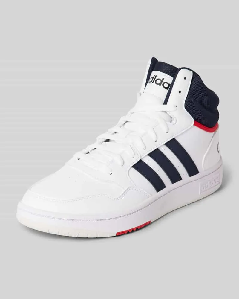 adidas High Top Sneaker mit Schnürverschluss Modell 'HOOPS Weiss