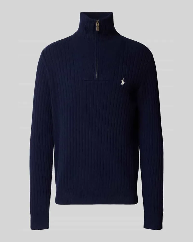 Ralph Lauren Strickpullover mit Stehkragen Marine