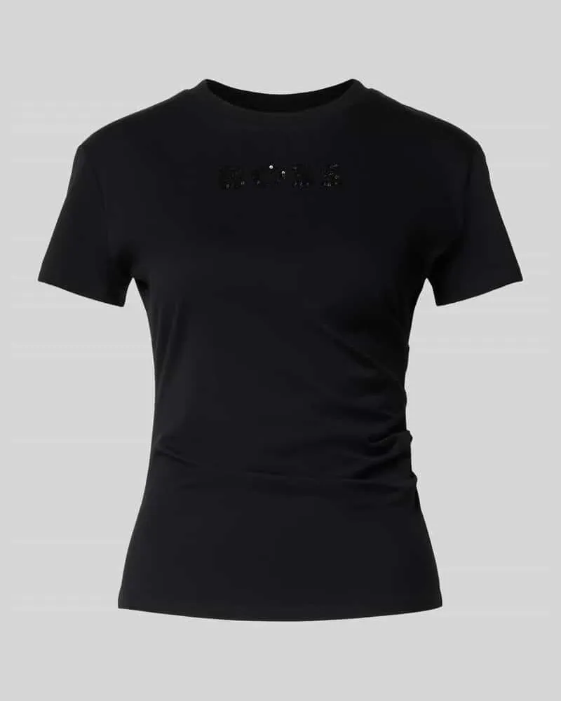 HUGO BOSS Slim Fit T-Shirt aus reiner Baumwolle Black