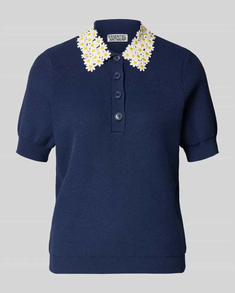 Essentiel Regular Fit Poloshirt aus Viskose-Mix Modell 'JAMBER Marine