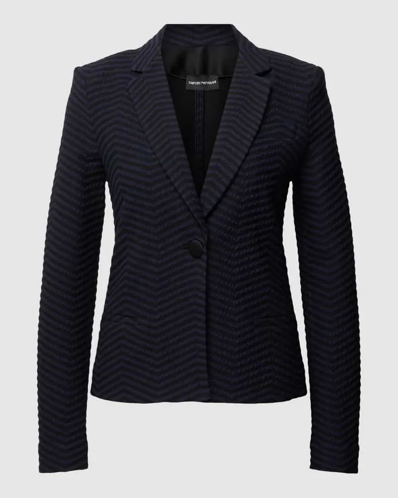 Emporio Armani Blazer aus Baumwoll-Mix mit Seiden-Anteil Marine