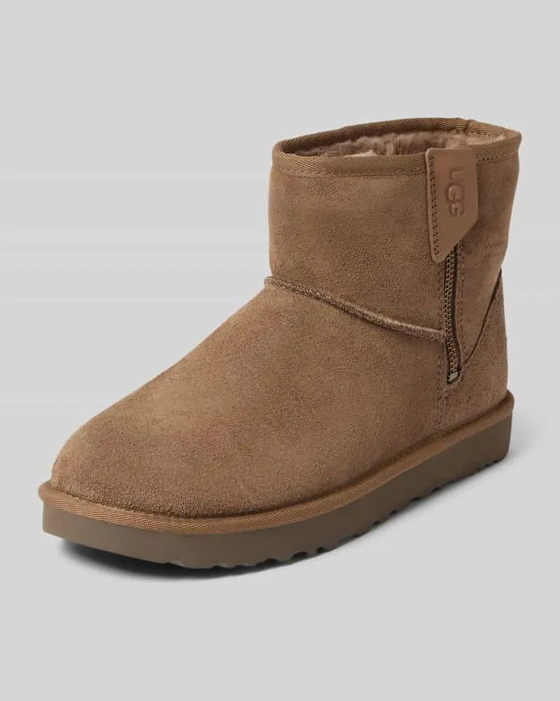 UGG Lederstiefel mit Label-Badge Modell 'CLASSIC MINI BAILEY Hellbraun