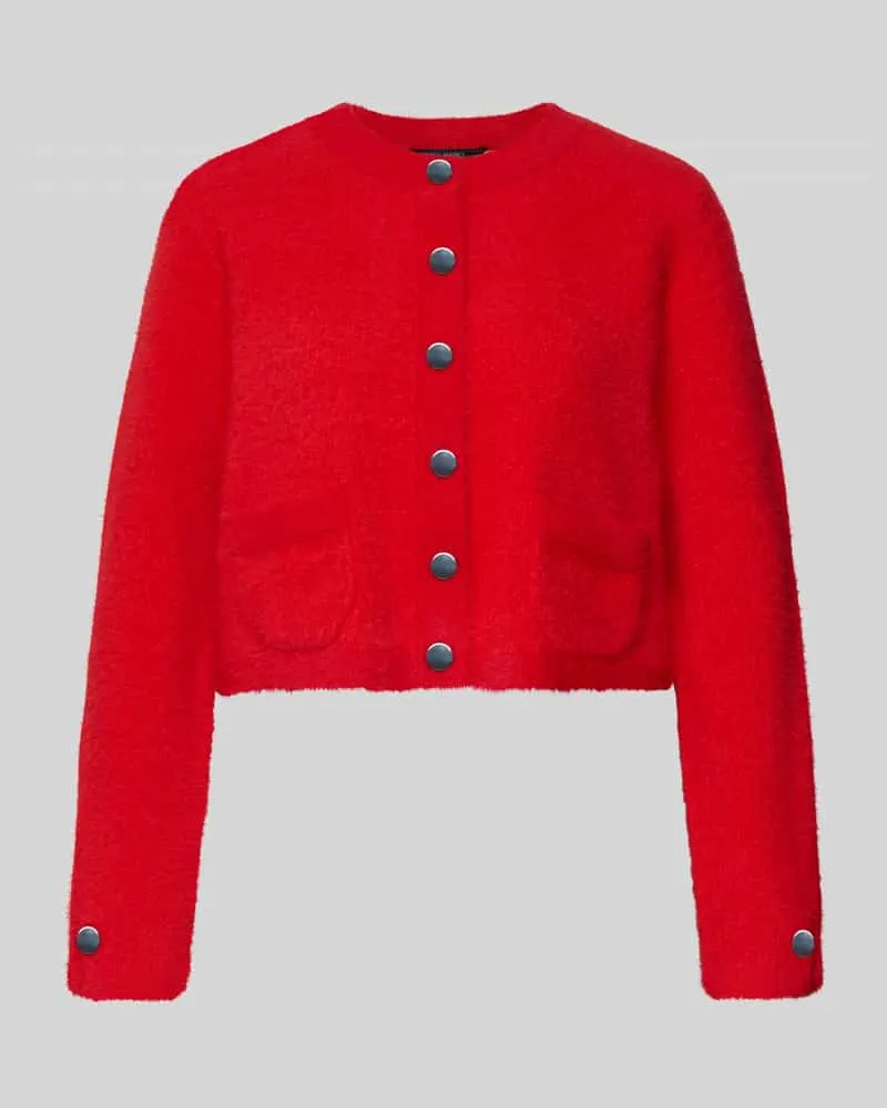 Betty Barclay Regular Fit Jacke in Strick-Optik mit Rundhalsausschnitt Rot