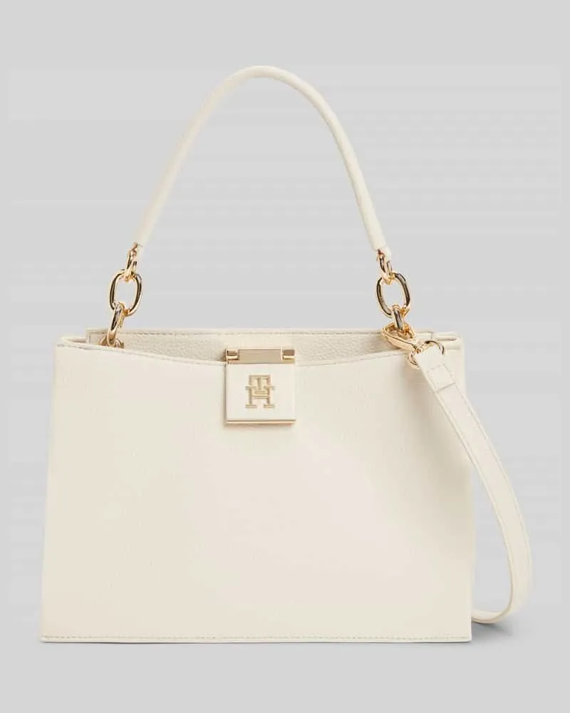 Tommy Hilfiger Henkeltasche in Lederoptik Offwhite