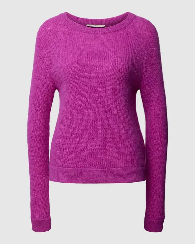 Lanius Strickpullover aus Alpaka-Mix mit Rundhalsausschnitt Pink