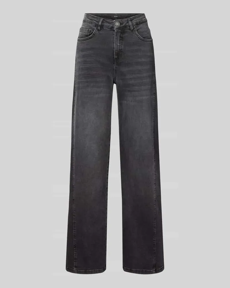 OPUS Wide Leg Jeans mit 5-Pocket-Design Modell 'Miva Dunkelgrau