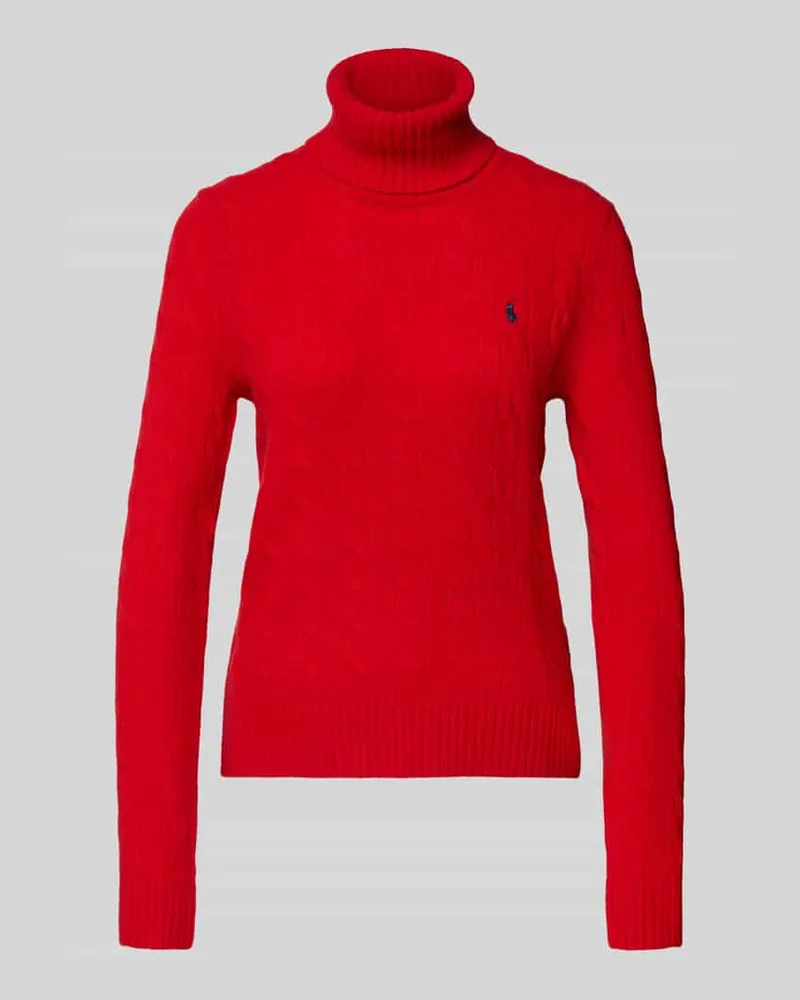 Ralph Lauren Strickpullover mit Label-Stitching Rot