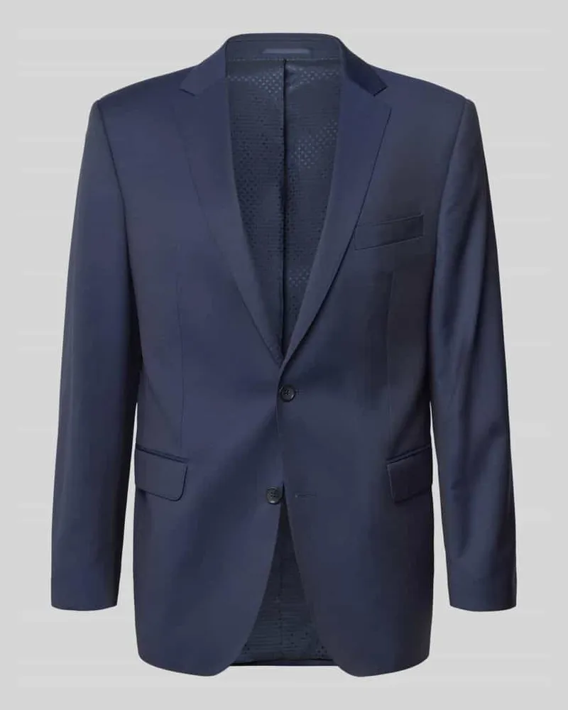 Carl Gross Slim Fit 2-Knopf-Sakko aus Schurwolle Modell 'Tobias Dunkelblau