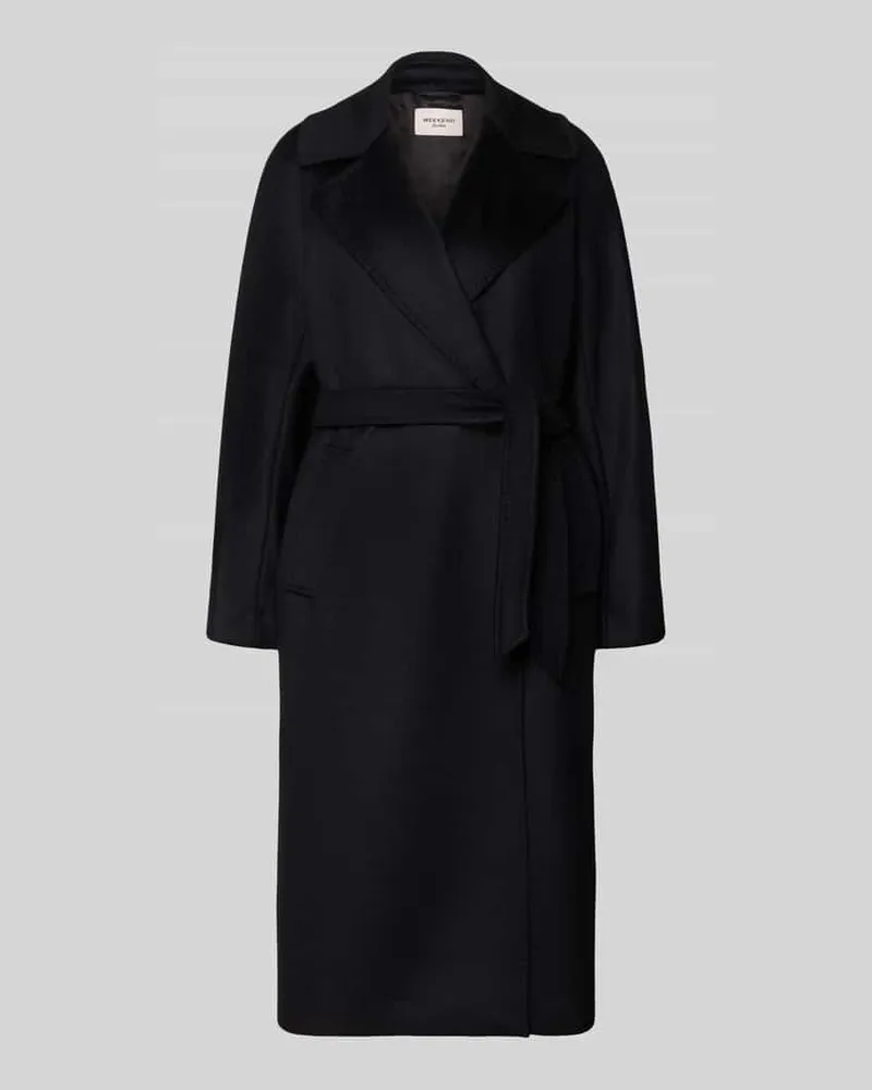 Max Mara Wollmantel mit Bindegürtel Modell 'WKDRESINA Black