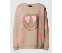 Oversized Sweatshirt mit Strasssteinen Modell 'LOVE