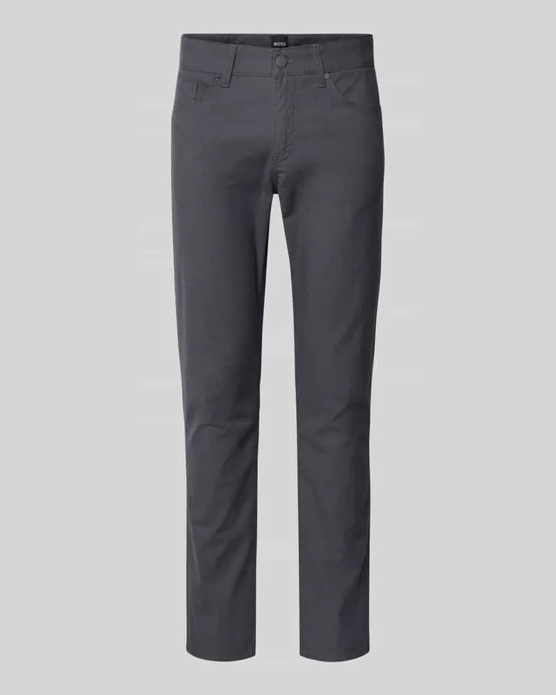 HUGO BOSS Slim Fit Stoffhose aus Baumwoll-Mix Modell 'DELAWARE Marine