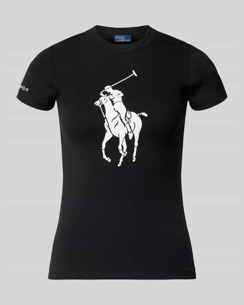 Ralph Lauren Slim Fit T-Shirt aus Baumwoll-Mix Black