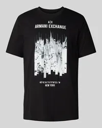 Armani Exchange T-Shirt mit Label-Motiv-Print Black