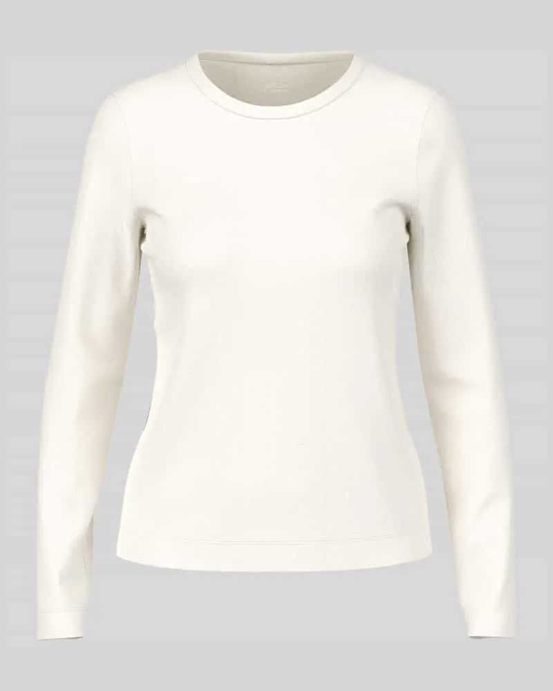 Marc Cain Langarmshirt mit Rundhalsausschnitt Weiss