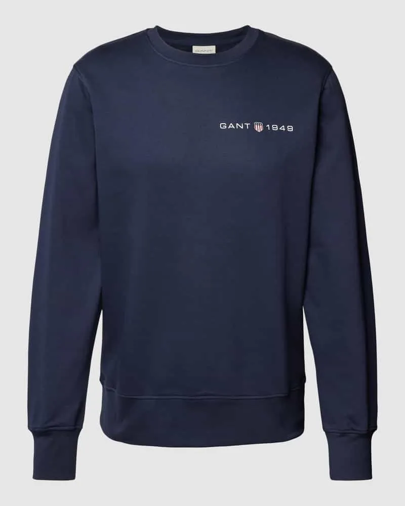 Gant Sweatshirt mit Label-Print Marine