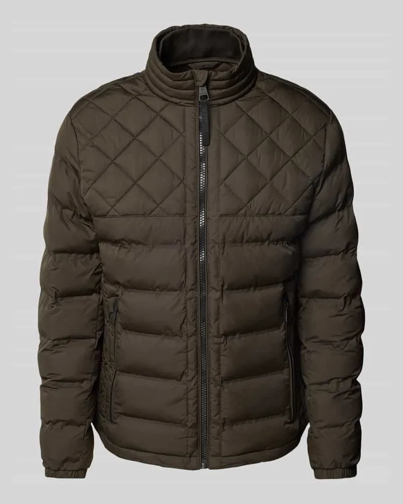 Strellson Steppjacke mit Stehkragen Modell 'Clason Oliv
