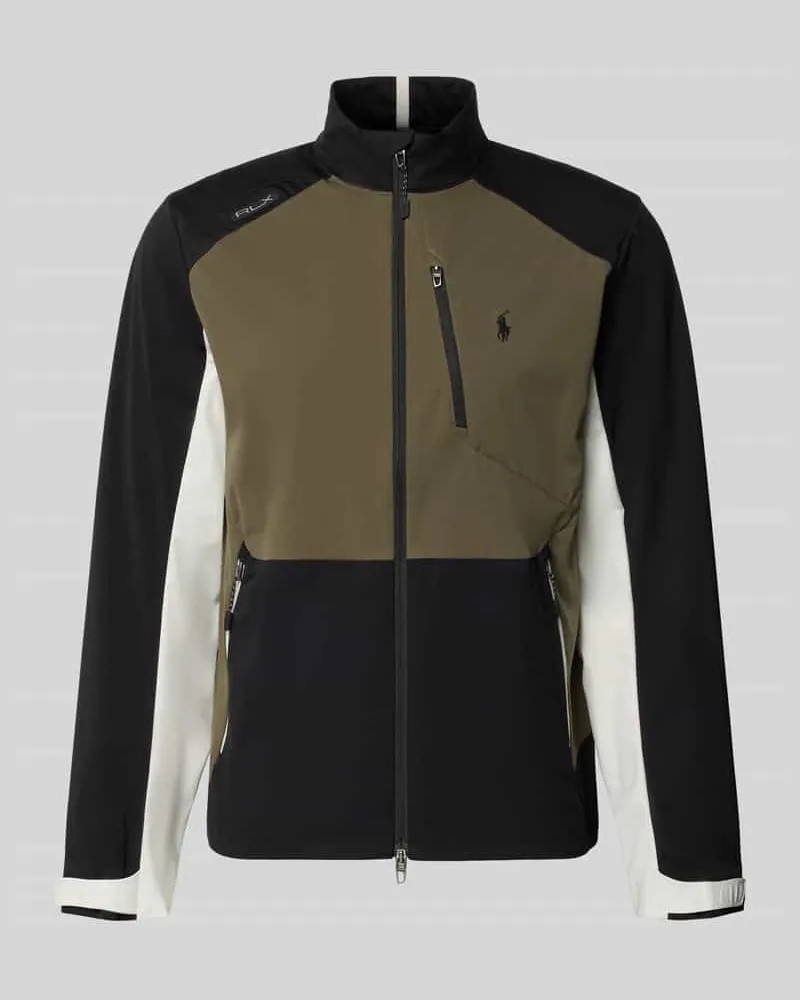 Ralph Lauren Relaxed Fit Sweatjacke mit Logo-Stitching Modell '2_5L PLAINWEAVE Gruen