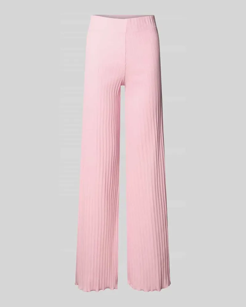 OH APRIL Flared Stoffhose mit elastischem Bund Modell 'Eira Hellrosa