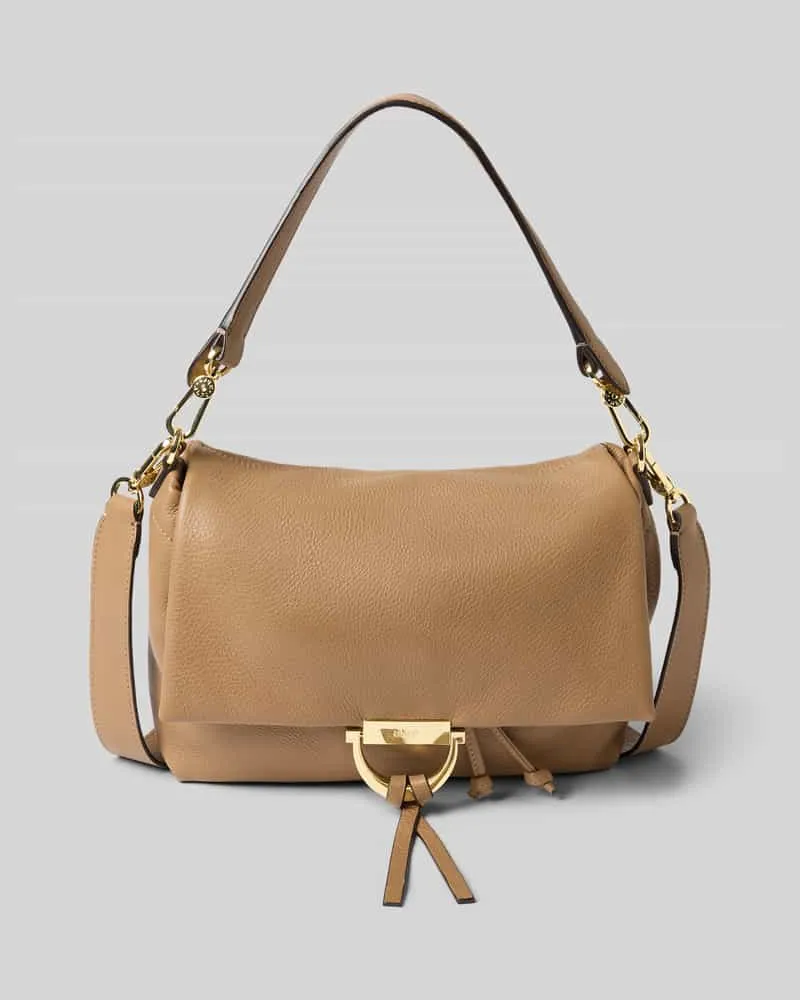 Abro Shoulder Bag aus echtem Leder Modell 'NANA Mittelbraun