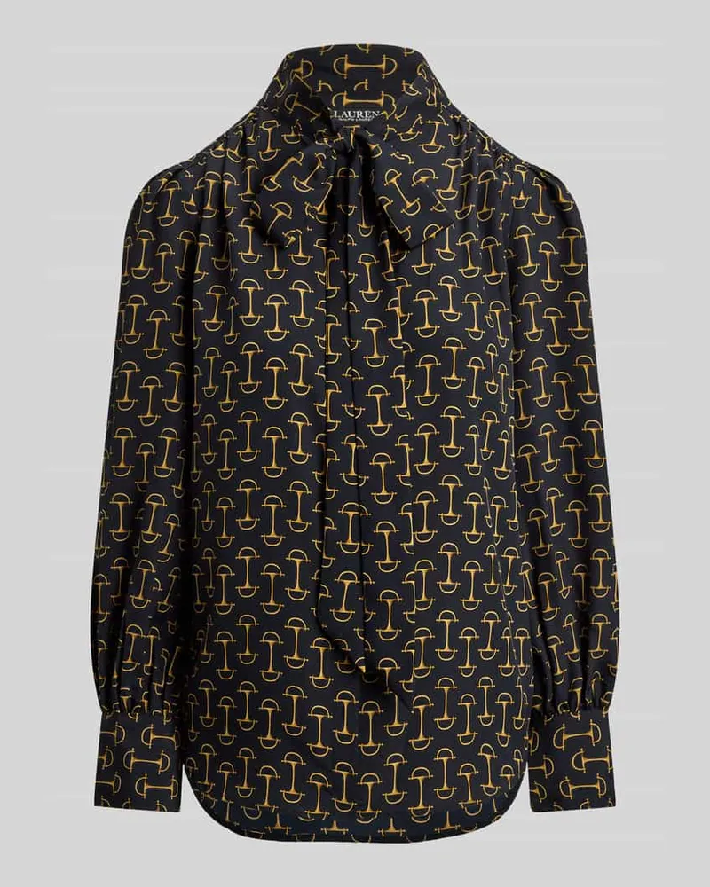 Ralph Lauren Regular Fit Langarmbluse mit Allover-Muster Modell 'KLARYCE Marine
