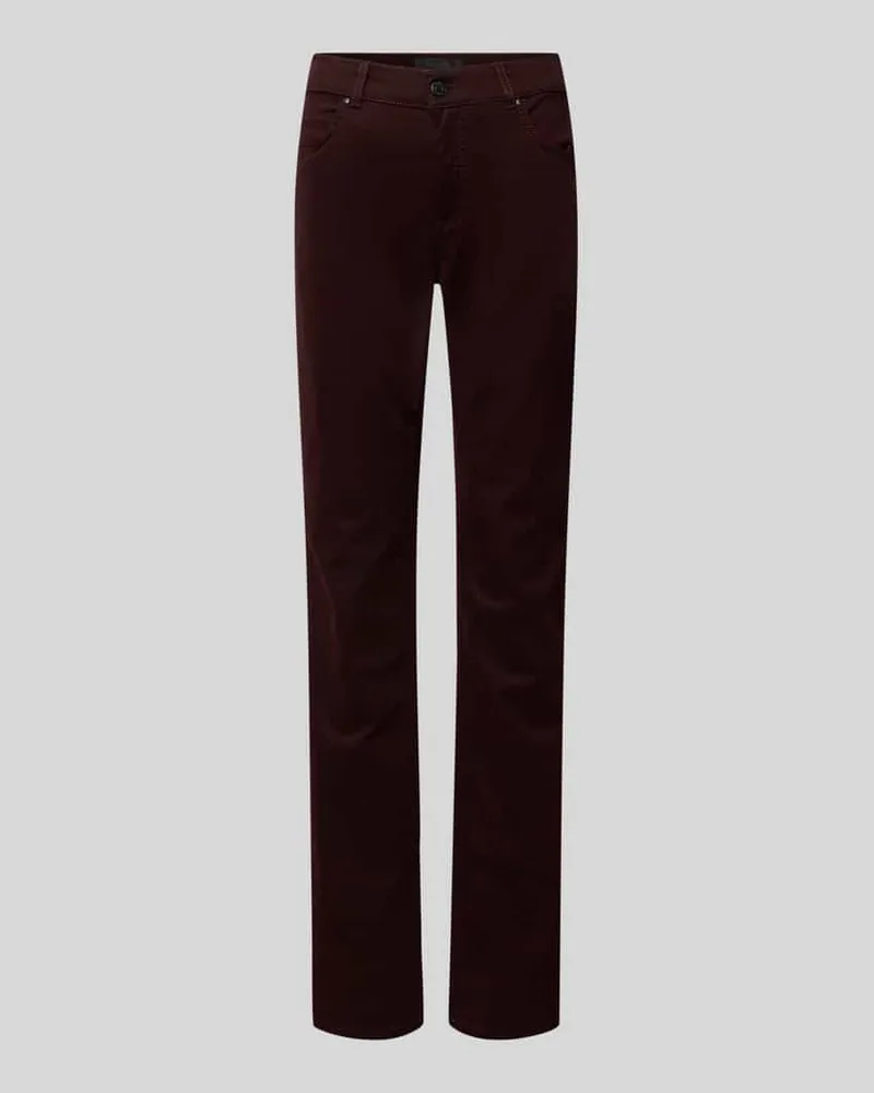 ANGELS  Straight Fit Jeans aus Lyocell-Mix mit Eingrifftaschen Modell 'CICI Bordeaux
