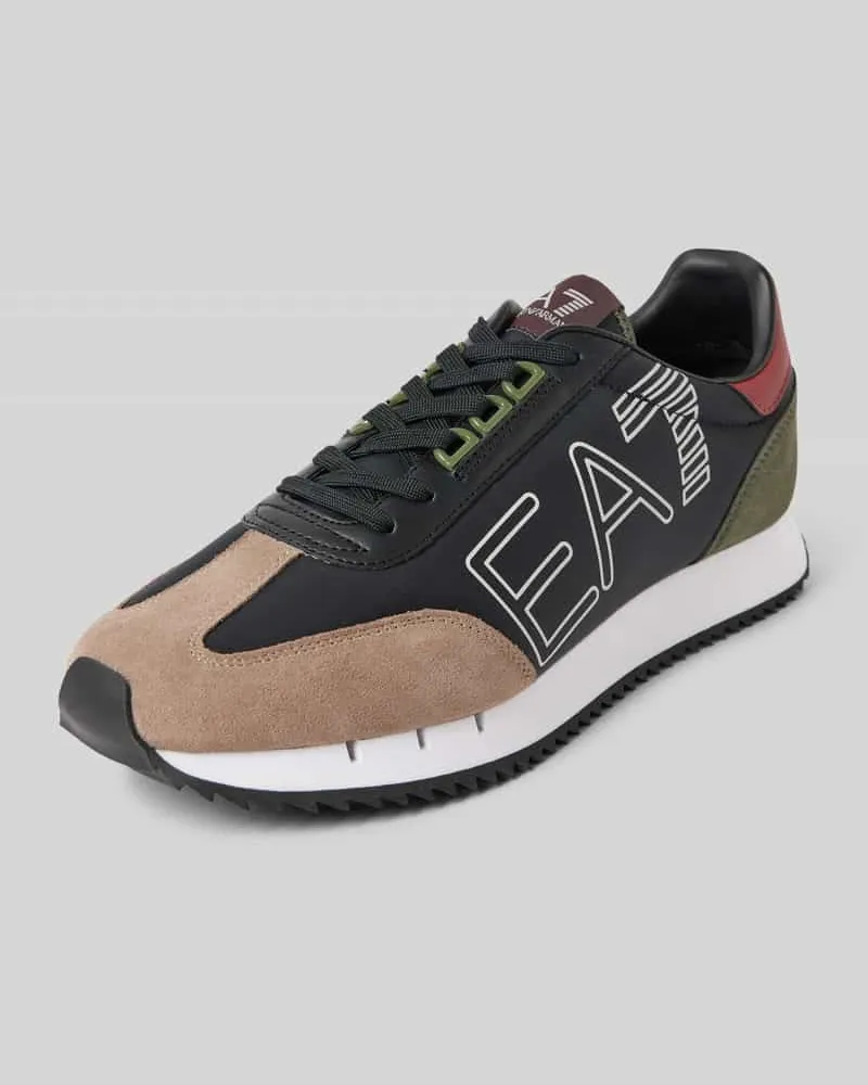 EA7 Sneaker mit Label-Print Black