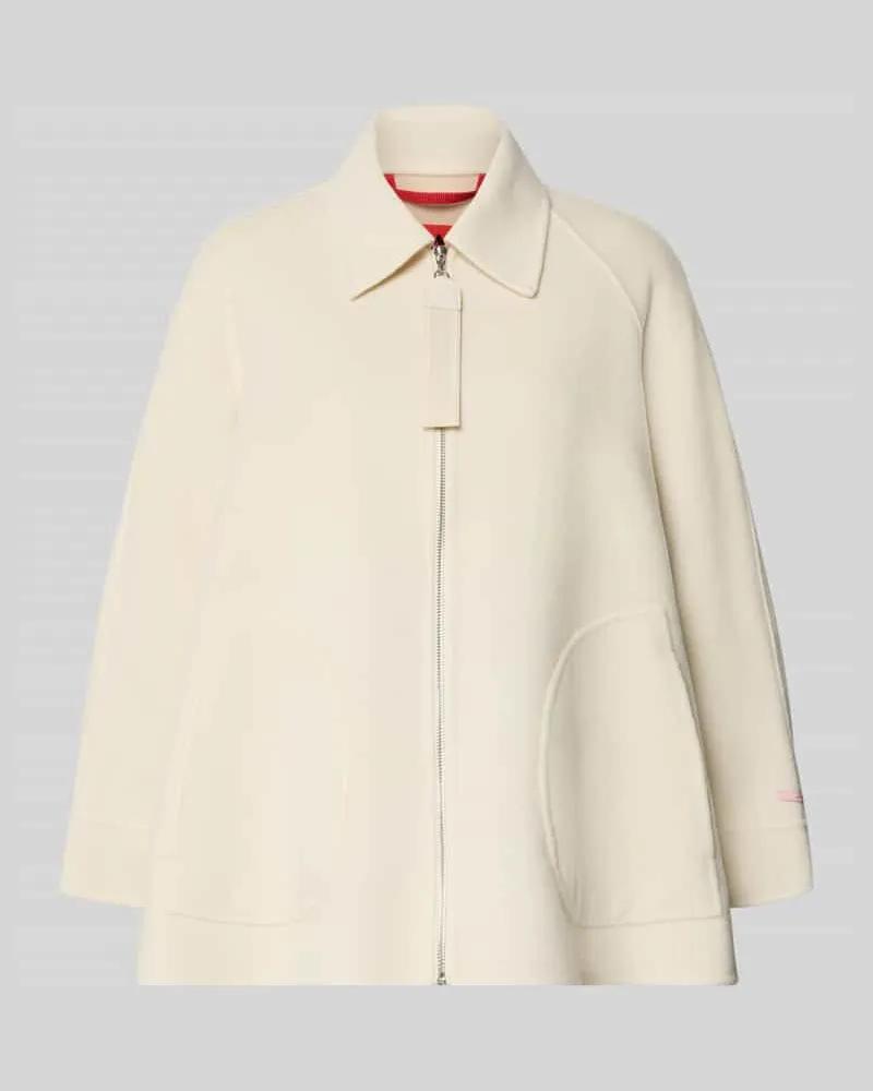 MAX&Co. Relaxed Fit Kurzmantel aus reiner Schurwolle Modell 'MCOSAGGINA Offwhite