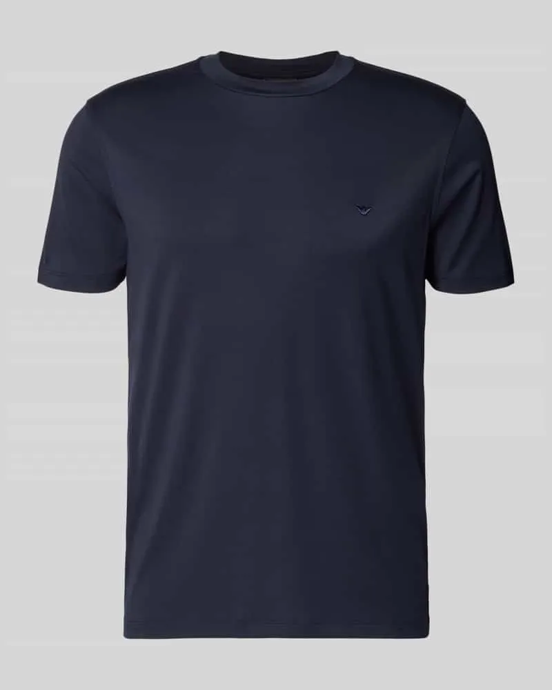 Emporio Armani Regular Fit T-Shirt mit Rundhalsausschnitt Marine