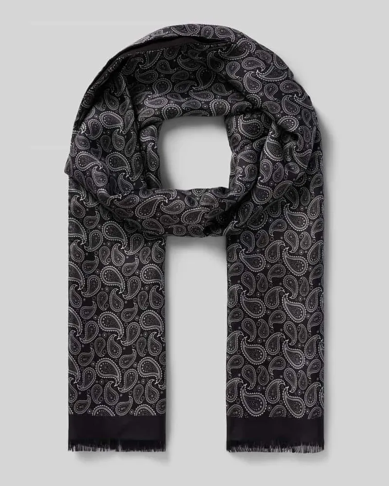 Roeckl Schal aus reiner Seide mit Paisley-Muster Black