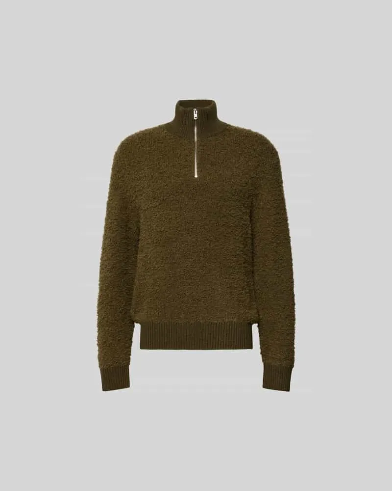 Filippa K Pullover mit gerippten Abschlüssen Oliv