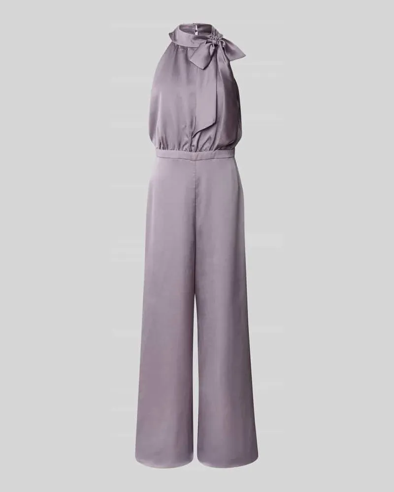 Swing Jumpsuit mit Stehkragen Lila