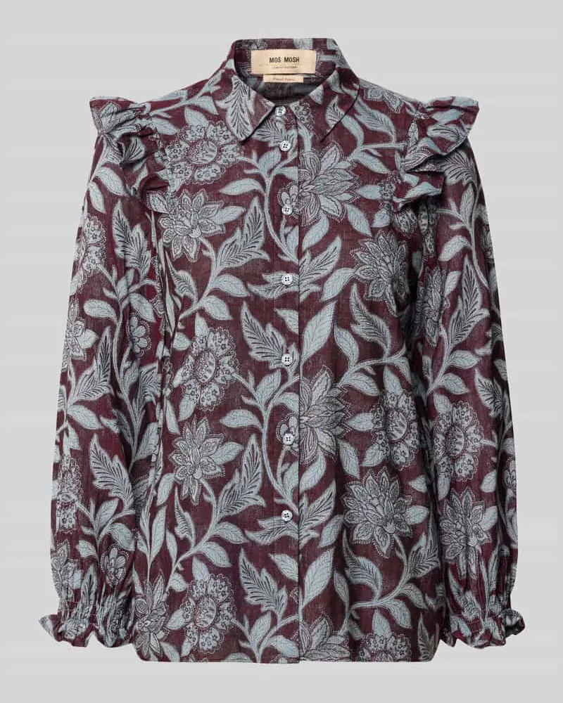 Mos Mosh Regular Fit Bluse aus Viskose-Baumwoll-Mix Modell 'Debby Bordeaux
