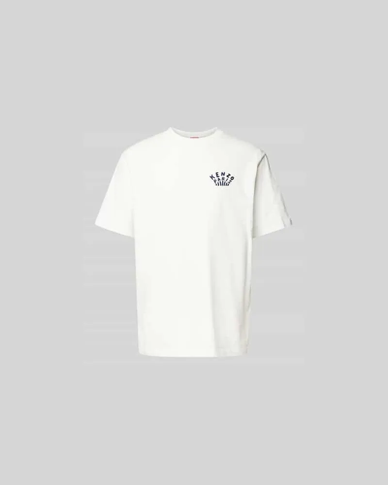 Kenzo T-Shirt aus reiner Baumwolle Offwhite
