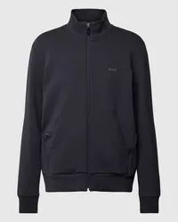 HUGO BOSS Sweatjacke mit Stehkragen Modell 'Skaz Marine