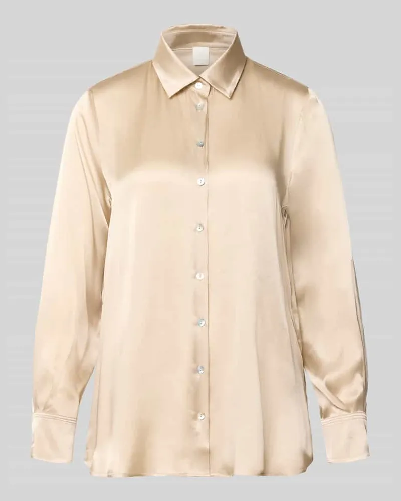 MARELLA Satinbluse mit Seiden-Anteil Modell 'ALFIO Offwhite